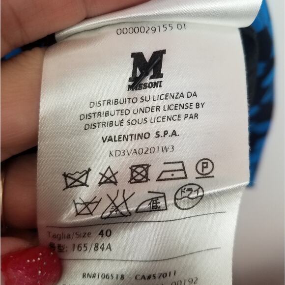 Missoni | Silk Blue Dress Black Pattern Sleeveless 4 Abstract - Picture 7 of 7